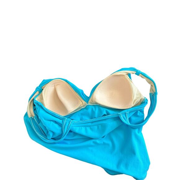 Miraclesuit Light Blue Twist Front Swim Tankini Top Size 14 Style C60483 - Picture 9 of 13